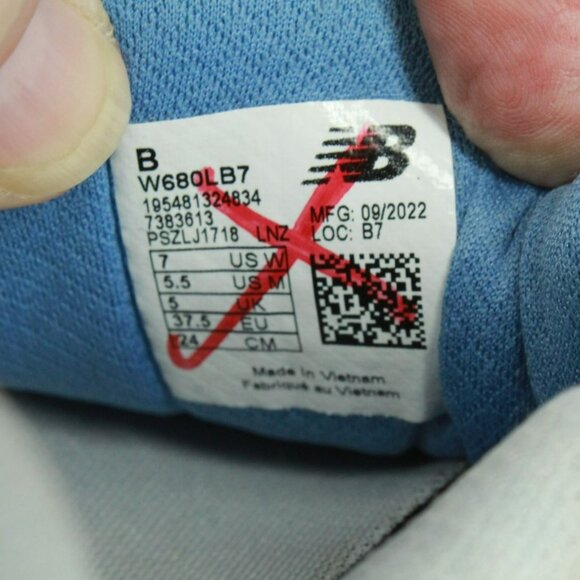 New Balance 680 Unisex Blue Mesh Fresh Foam Athletic Sneaker Shoes Size 7 - Picture 8 of 10